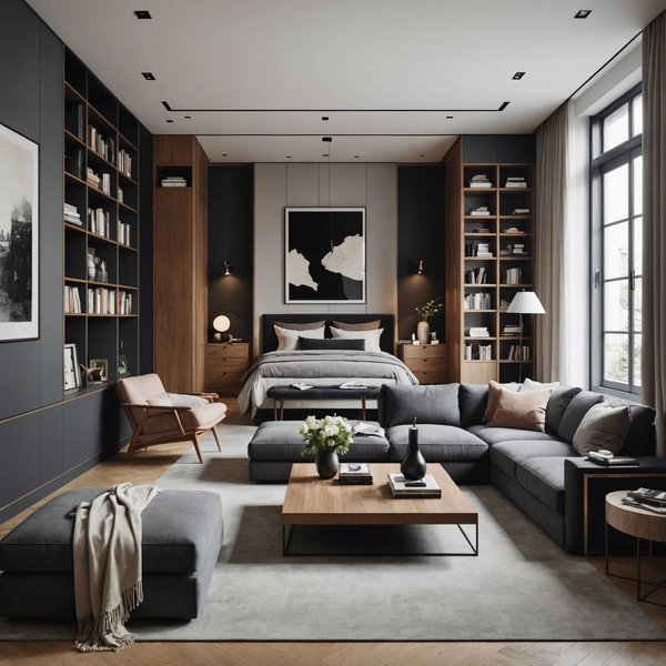 Aménagement astucieux : Intégrer une Chambre Discrète dans Votre Salon tout en Conservant un Style Élégant
