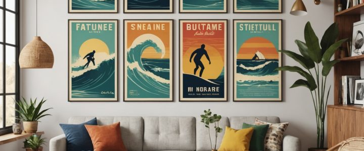 Créez une Vibe Rétro: Comment Décorer avec des Affiches Surf Vintage
